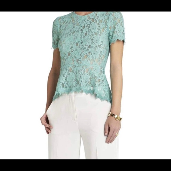 BCBG lace peplum top. - Picture 4 of 7